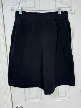 COS Men’s Oversized Double Faced Knitted Bermuda Shorts Navy Blue Size Small